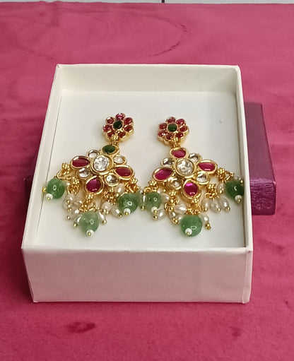 Kundan Necklace & Earrings Set  | SSKN003