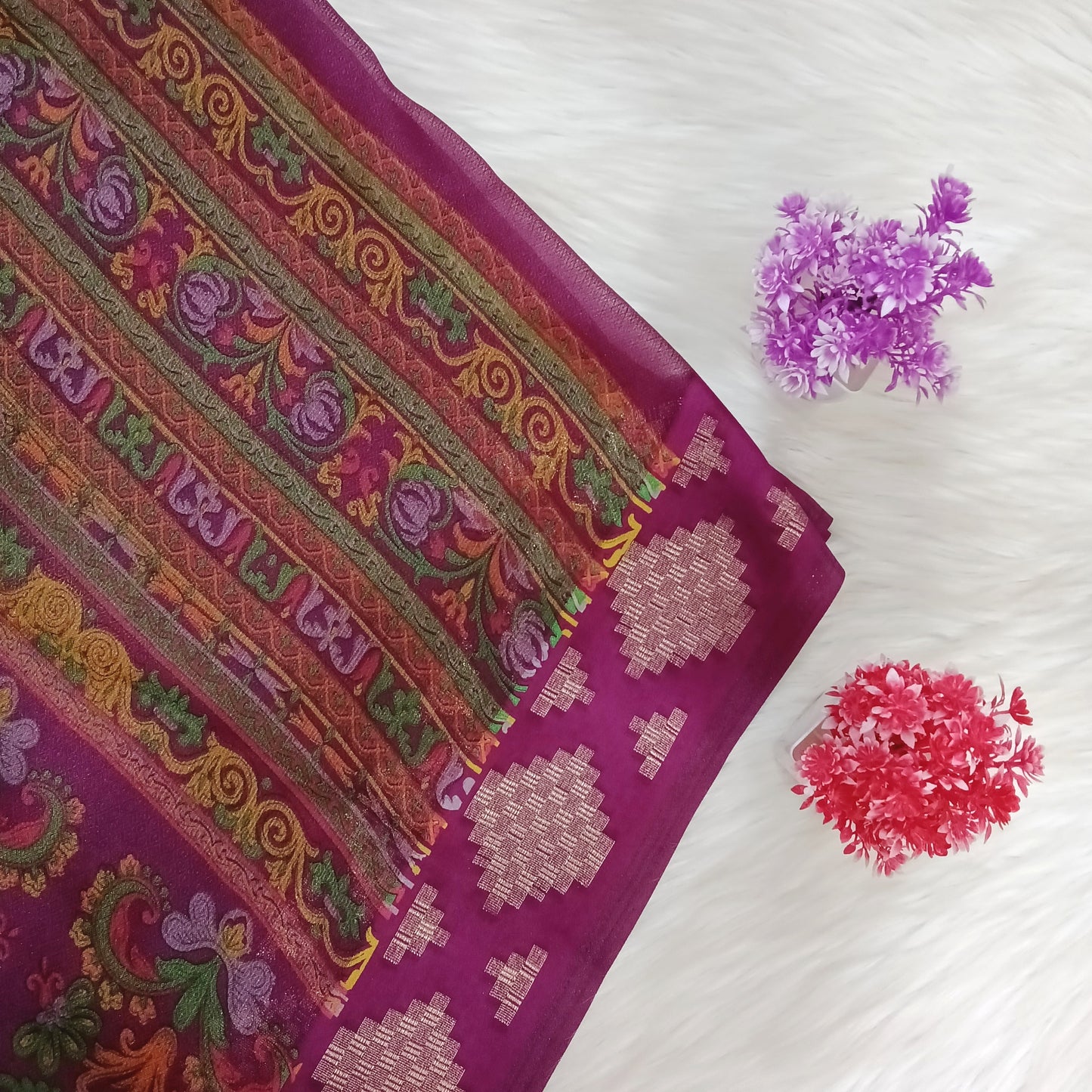 Kalamkari Printed Saree | SSKP356