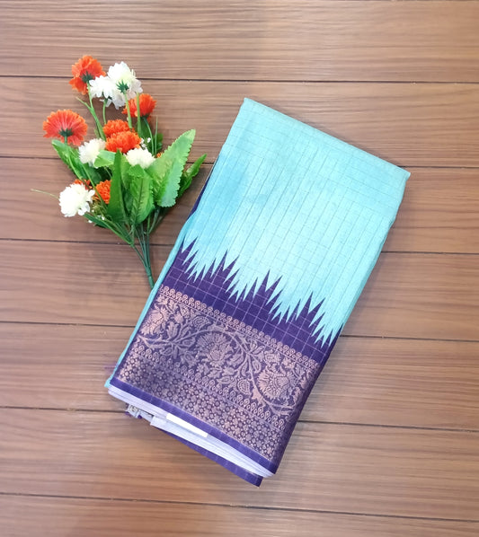 Chanderi Checks Saree | SSCS359