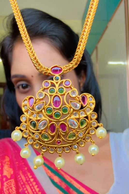 Kempu Nanu Patti Necklace | SSBL022