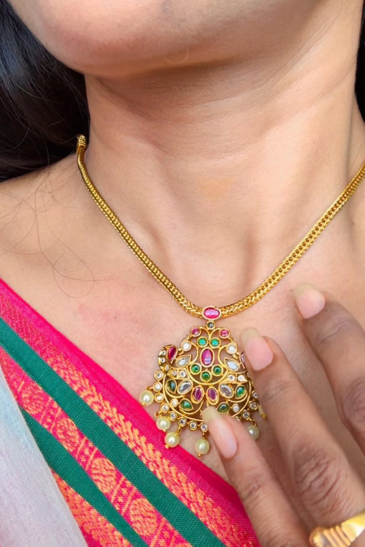 Kempu Nanu Patti Necklace | SSBL022