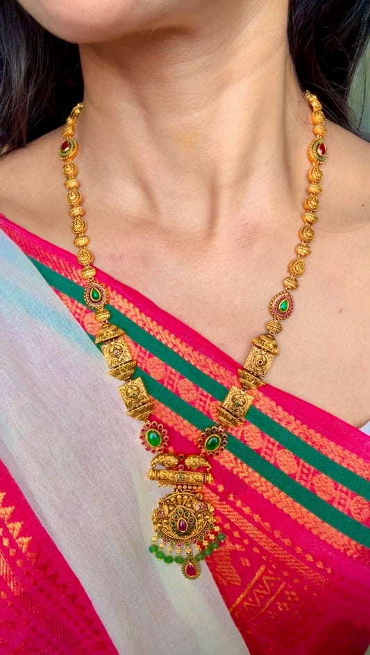 Antique Longsara Kundhan & Kemp Set | SSTK026
