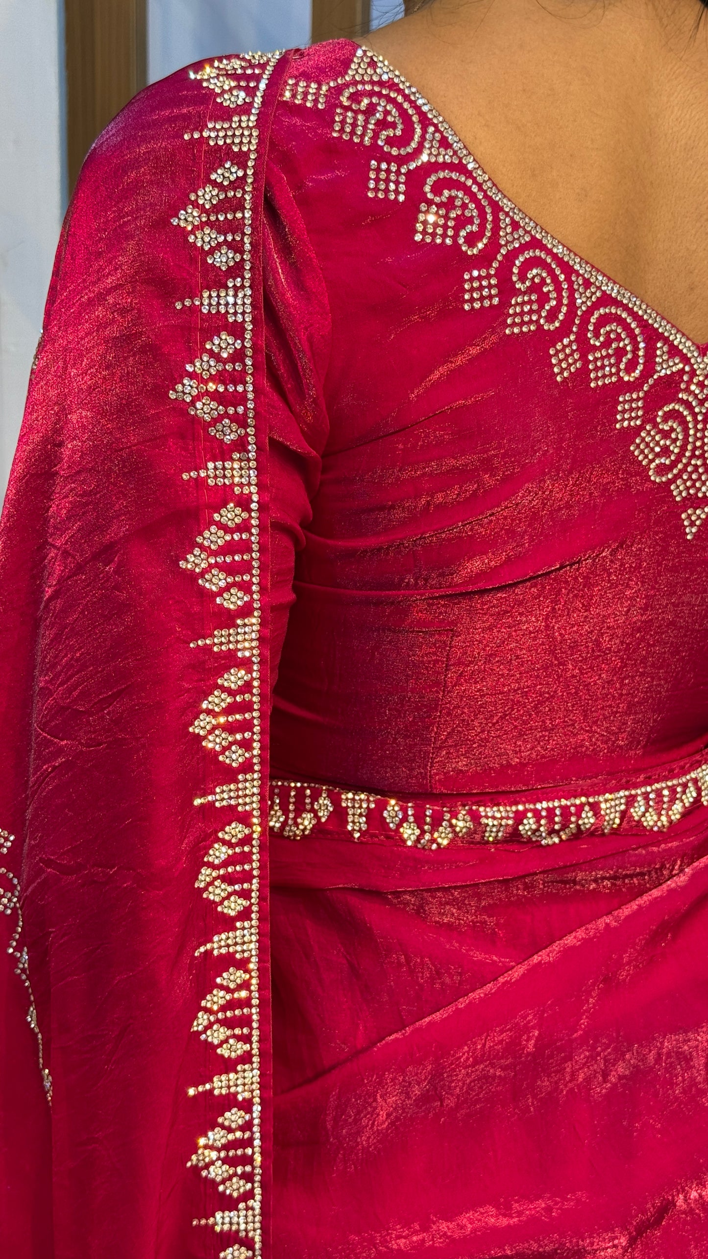 Pink Embellished Delicate RTW Saree  | SSED311