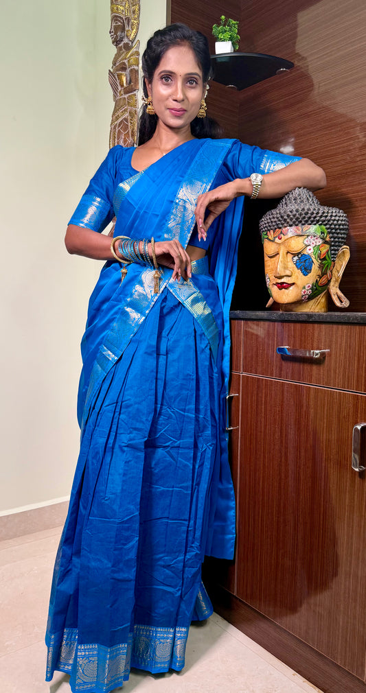 Temple Cotton Half Saree | SSHS212