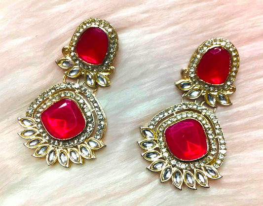 Kundan Drops Earrings | SSHK237