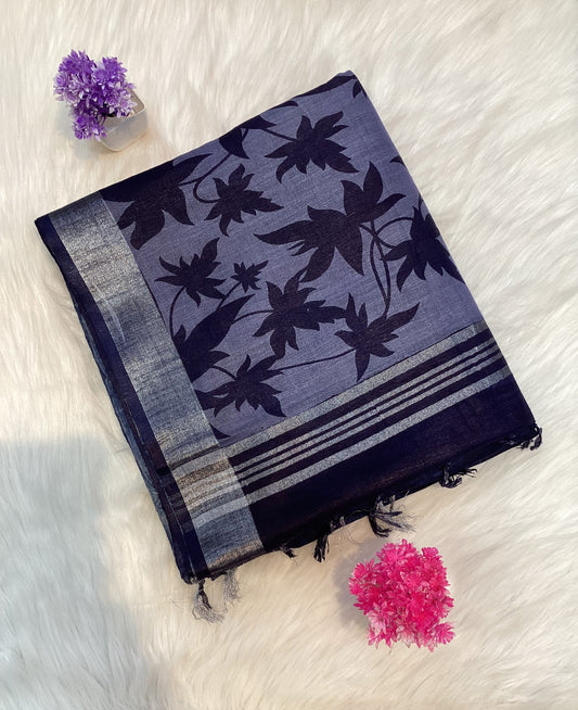 Premium Linen Cotton Saree | SSFT241
