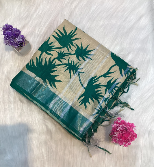 Premium Linen Cotton Saree | SSFT241