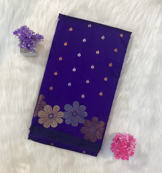 Flower Copper Silk Saree | SSCS248