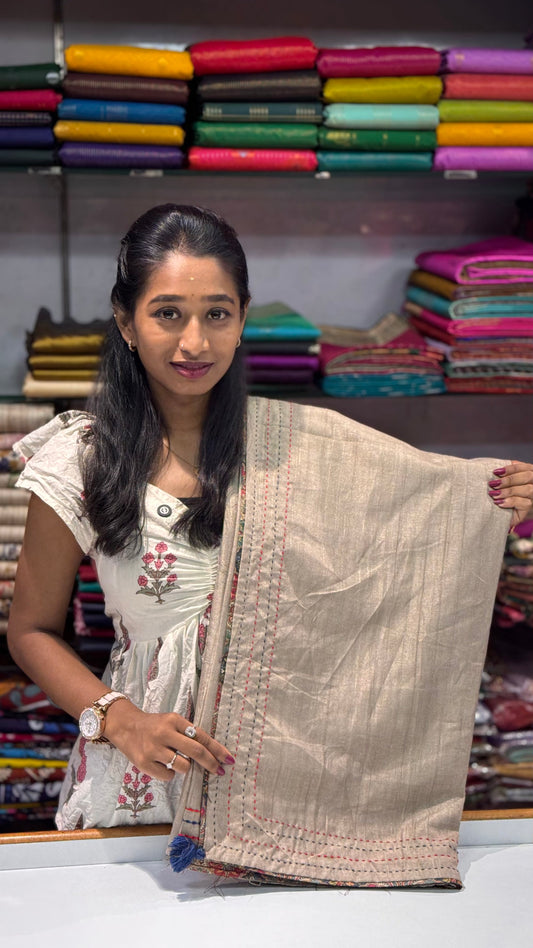 Kantha Embroidery Saree | SSCS324