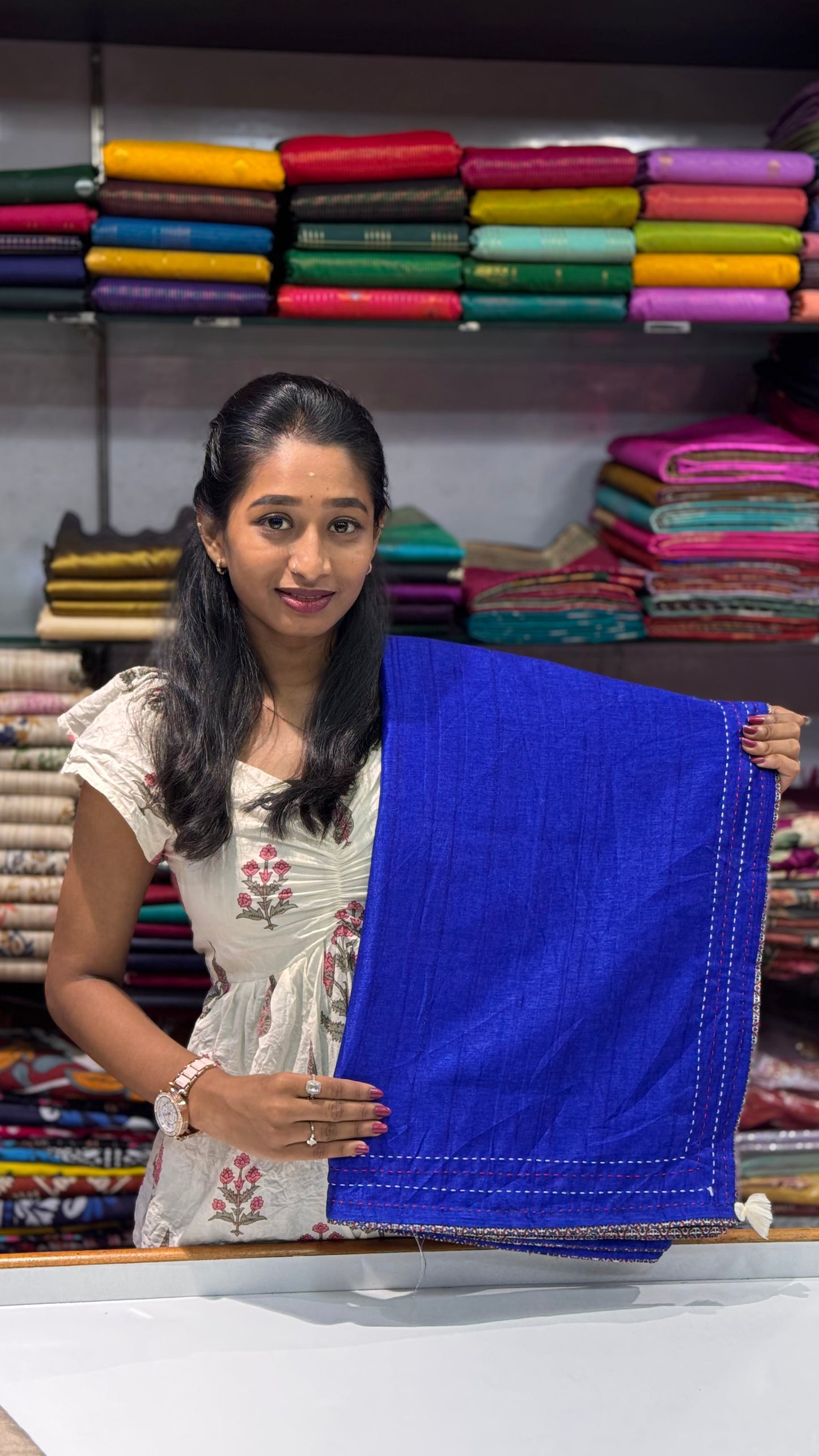Kantha Embroidery Saree | SSCS324