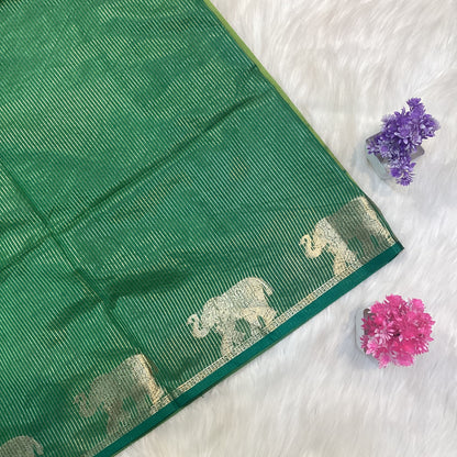 Elephant Tussar Silk Saree | SSTS254