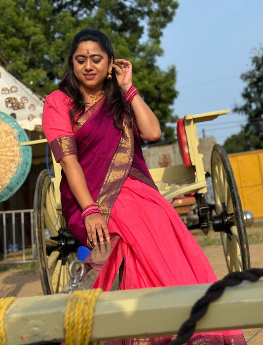 Temple Cotton Half Saree | SSHS212