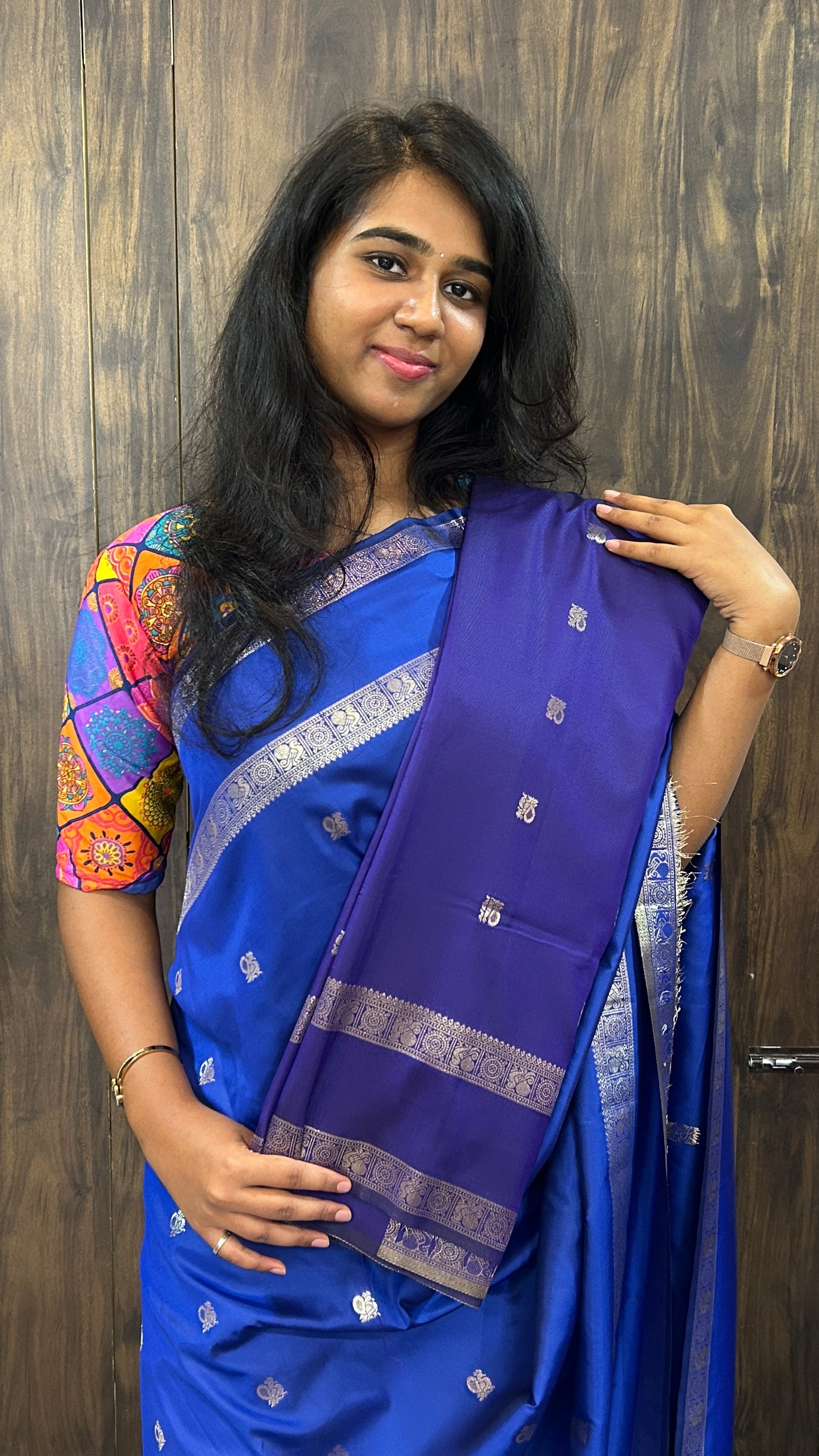 Heritage Zari Silk Royal Blue Saree | SSSS328