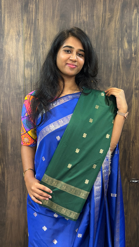 Heritage Zari Silk Green Saree | SSSS328