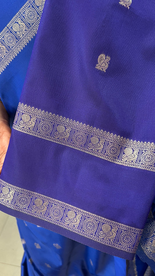 Heritage Zari Silk Royal Blue Saree | SSSS328