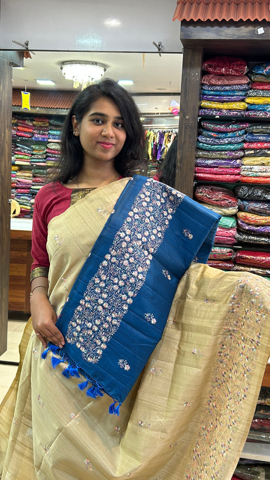 Tissue Kota Embroidery Saree | SSBS342