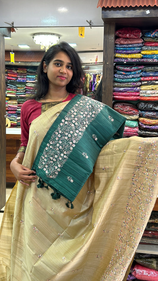 Tissue Kota Embroidery Saree | SSBS342