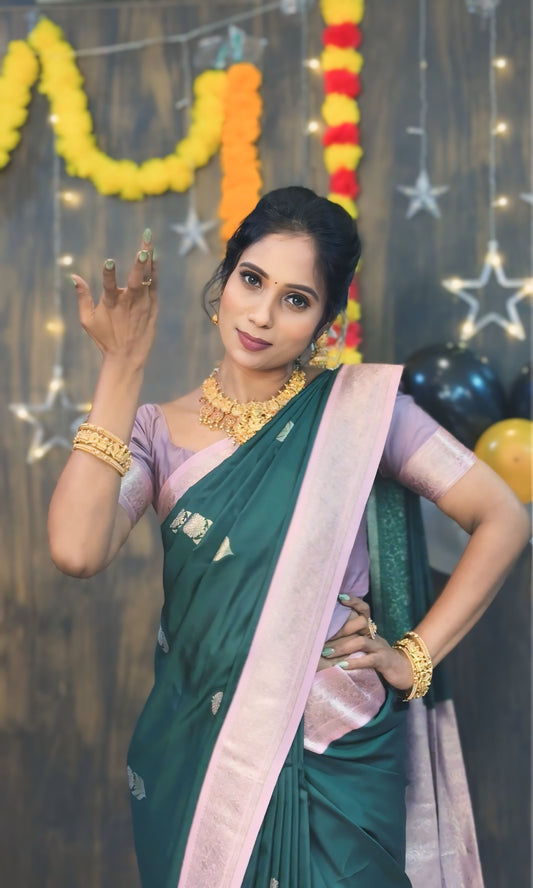 Hip Open Zip&Go Saree / Premium Kanchipuram Silk| SSKS286