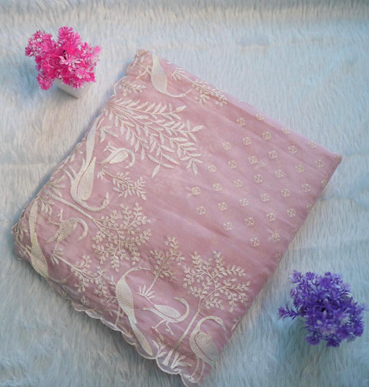 Crush Embroidary Saree | SSES176
