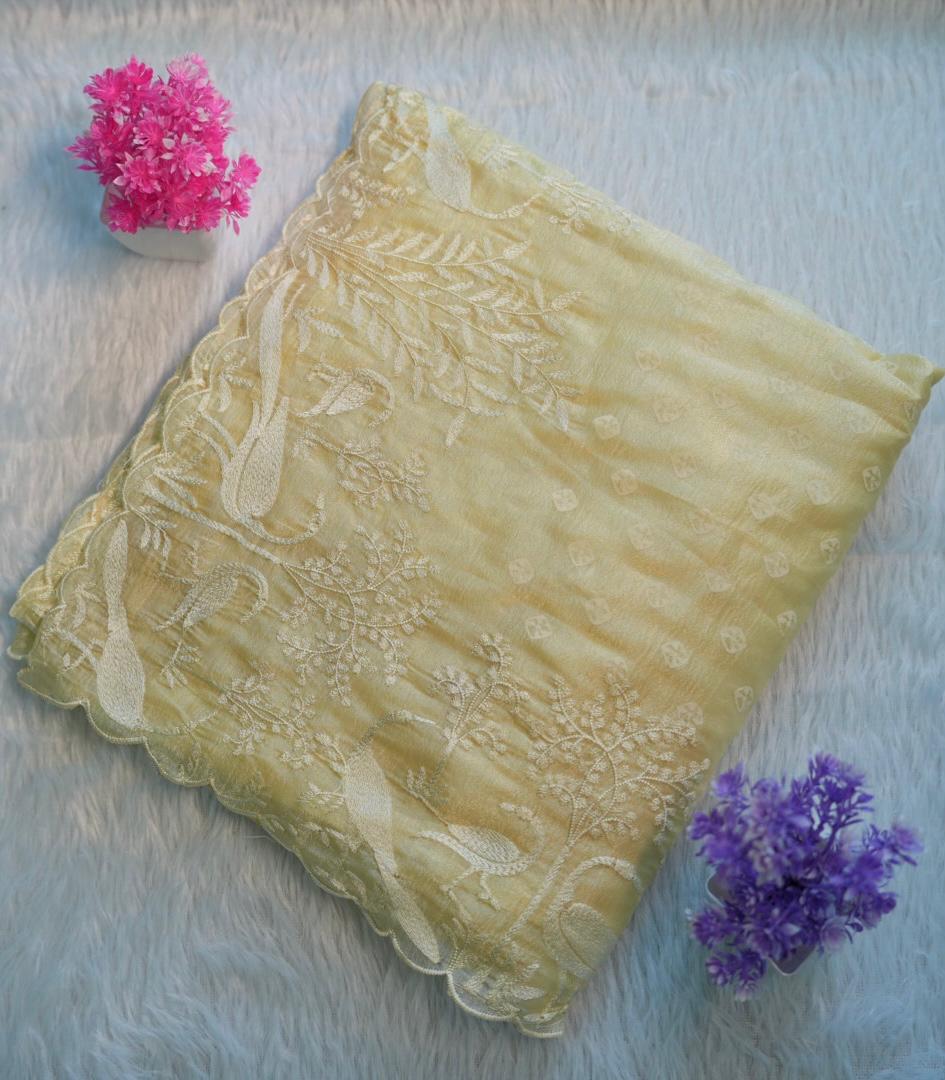 Crush Embroidary Saree | SSES176
