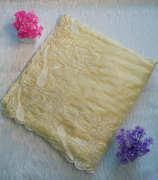Crush Embroidary Saree | SSES176