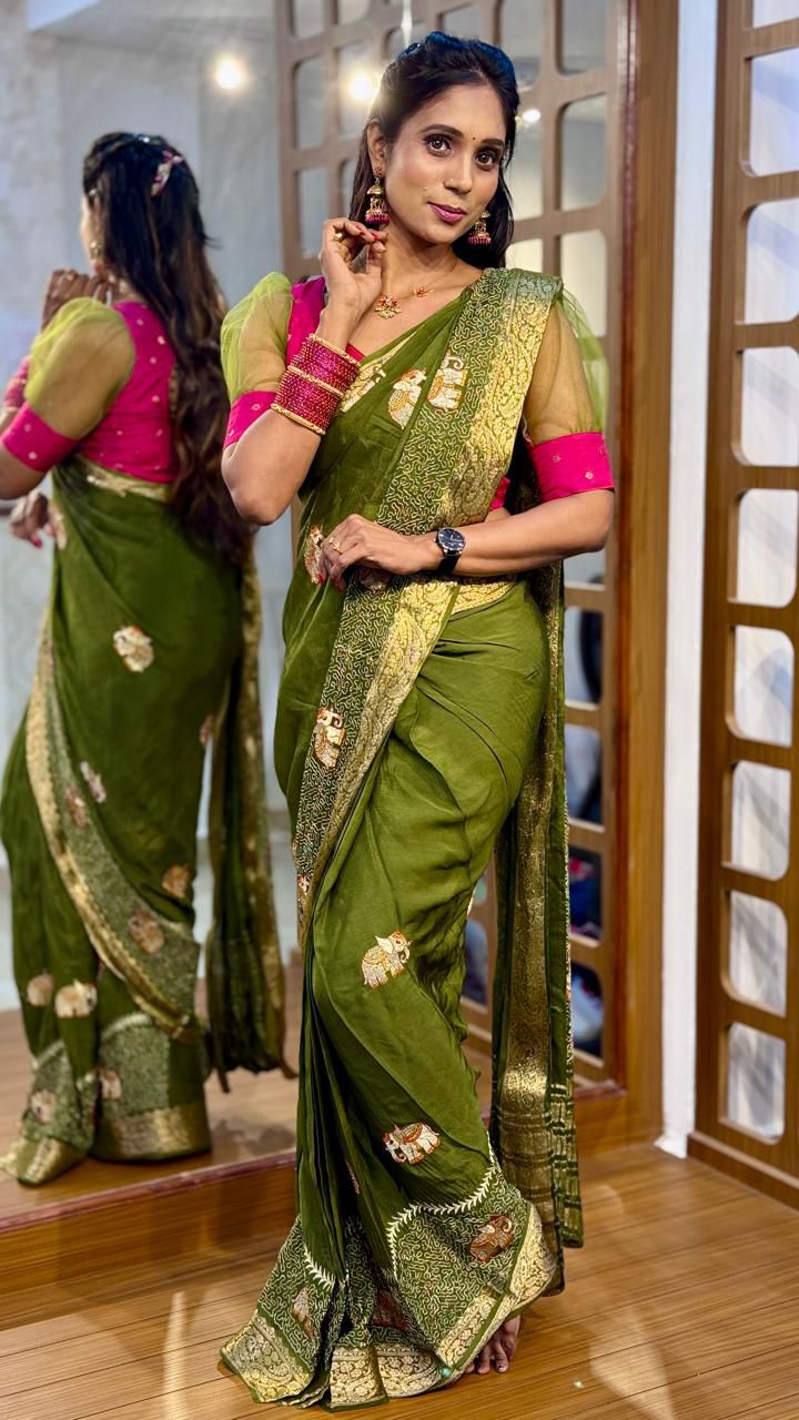 Hip Open Zip & Go Saree | SSHP308