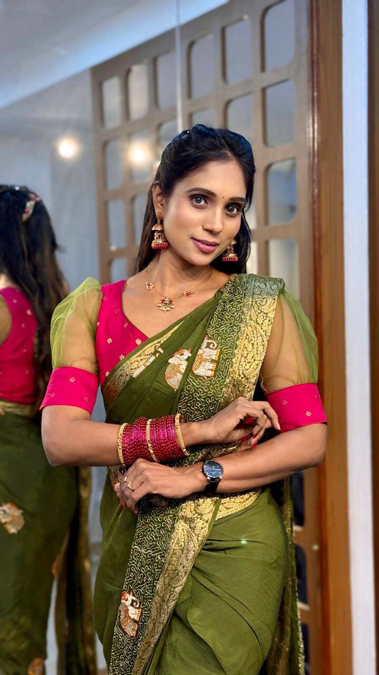 Hip Open Zip & Go Saree | SSHP308