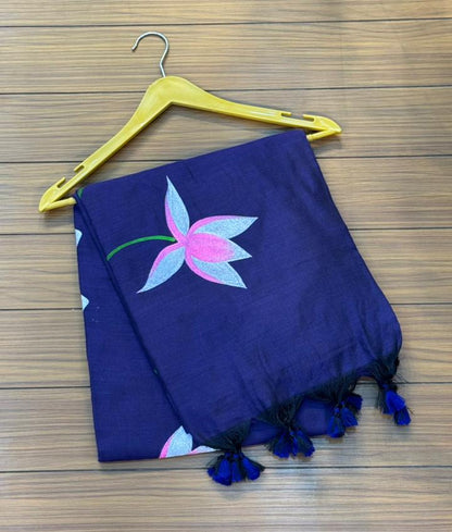 Soft Cotton Hand Print Saree | SSKC369