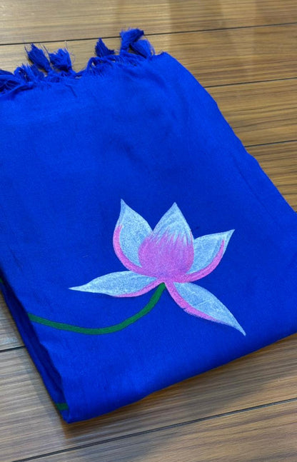 Soft Cotton Hand Print Saree | SSKC369