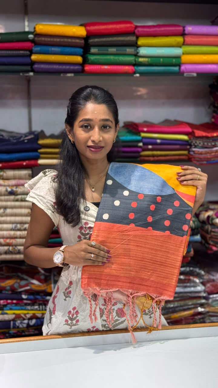 Linen Cotton Saree | SSLC301
