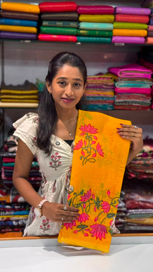 Linen Cotton Saree | SSLC390