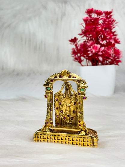 Antique Gold Lakshmi Narayana Mini Kumkum Box | SSLK037