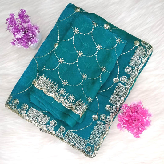 Designer Space Silk Saree | SSDS282